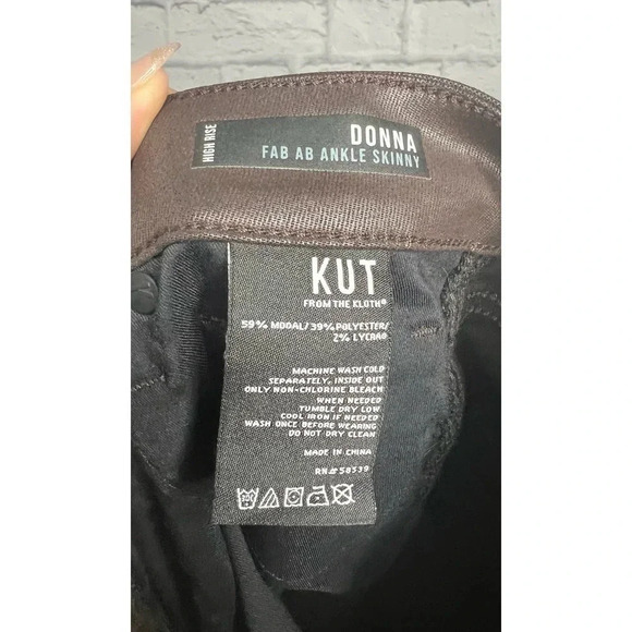 Kut From The Kloth Donna High Rise Fab Ab Ankle Skinny sz 6. - Picture 11 of 11